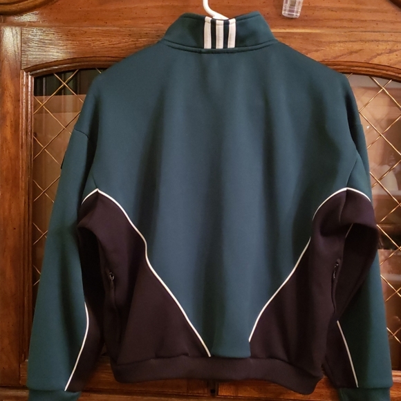 Green Adidas Youth Large Soccer Jacket - Picture 4 of 4